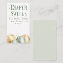 Globos Green Diaper Raffle Entradas de Baby Shower
