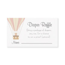 Globos rosados de aire caliente Diaper Raffle