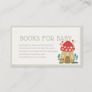 Tarjeta De Recepción Gnome Garden Mushroom Green Book Request