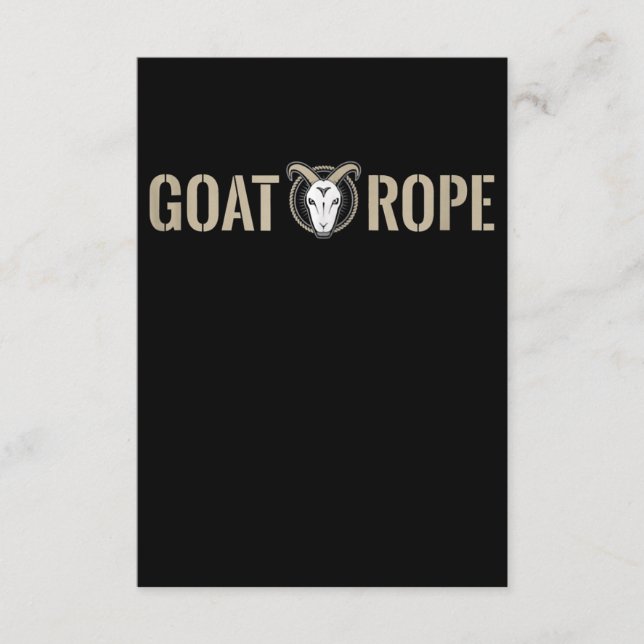 Tarjeta De Recepción Goat Rope Decoración de cabra Regalo de cabra (Anverso)