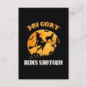 Tarjeta De Recepción Goat Shotgun Scary Halloween