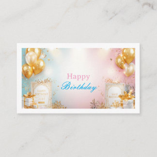 Tarjeta De Recepción Gold Balloon Birthday Enclosure Card