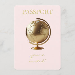 Tarjeta De Recepción Gold Globe Passport Travel Books for Baby