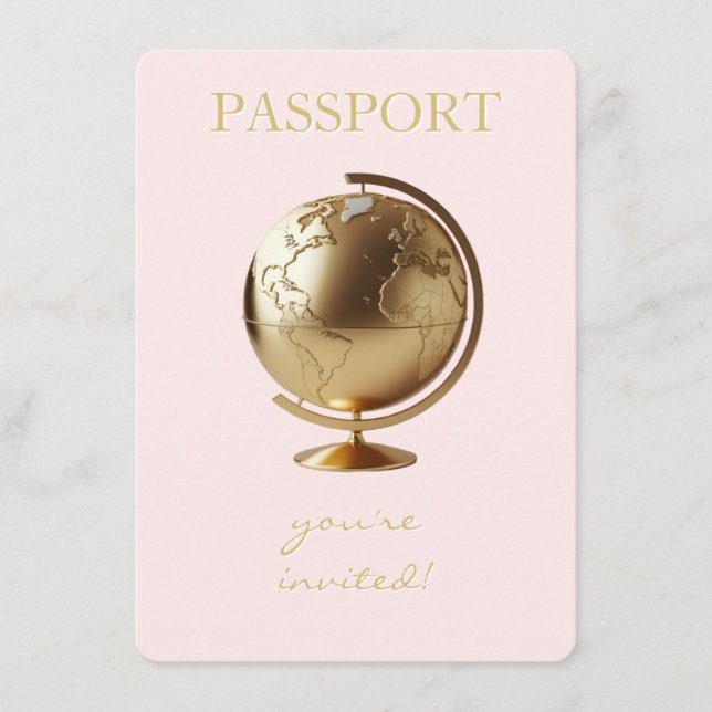 Tarjeta De Recepción Gold Globe Passport Travel Books for Baby (Anverso)