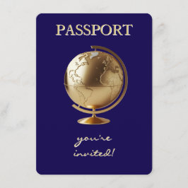 Tarjeta De Recepción Gold Globe Passport Travel Books for Baby