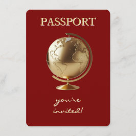 Tarjeta De Recepción Gold Globe Passport Travel Books for Baby