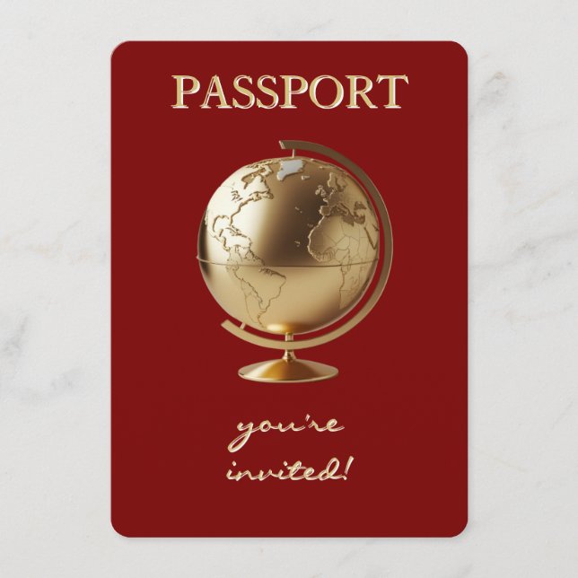 Tarjeta De Recepción Gold Globe Passport Travel Books for Baby (Anverso)