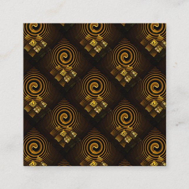 Tarjeta De Recepción Gold Modern Boho Elegant Abstract Art Pattern #502 (Anverso)
