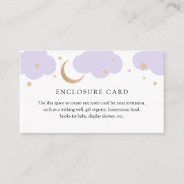 Tarjeta De Recepción Gold Moon and Purple Clouds Enclosure Card