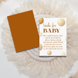 Tarjeta De Recepción Golden Balloon Books for Baby Neutral Shower