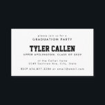 Tarjeta De Recepción Golden Bear Varsity Text-only Grad Party<br><div class="desc">This minimalist grad party insert includes sporty lettering and room for lots of text. Please visit my Zazzle store for other options and coordinating grad party items. Don't hesitate to DM if you have requests for this design or matching pieces.</div>