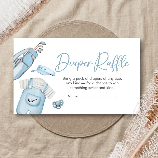 Tarjeta De Recepción Golf Little Putter Baby Shower Diaper Raffle (A Little Putter Golf Baby Shower Diaper Raffle)