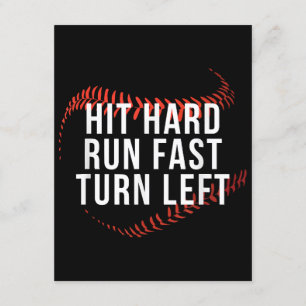 Tarjeta De Recepción Golpear a la izquierda con jugador de béisbol dive