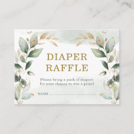 Tarjeta De Recepción Goma suave oro Baby Shower Diaper Raffle
