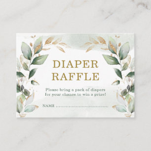 Tarjeta De Recepción Goma suave oro Baby Shower Diaper Raffle