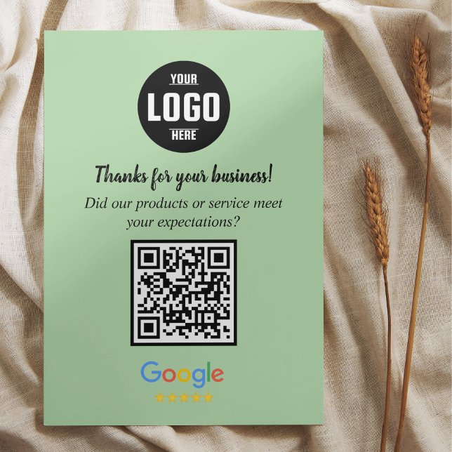 Tarjeta De Recepción Google Review QR Code Cards | Business Enclosure   (Google Review QR Code Cards | Green Light Business Enclosure Cards)