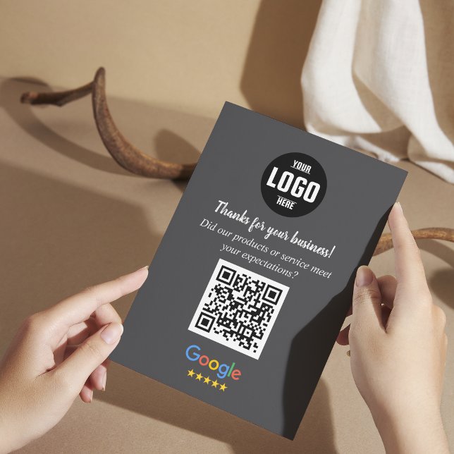 Tarjeta De Recepción Google Review QR Code Cards | Business Thank You  (Google Review QR Code Cards | Business Enclosure Cards)