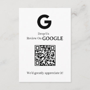 Tarjeta De Recepción Google Review QR   Enlace de comentarios de la emp