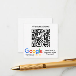 Tarjeta De Recepción GOOGLE REVIEWS Personalizado de código QR marca