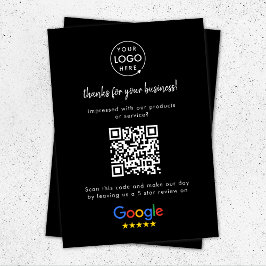 Tarjeta De Recepción Google Revisa el código de QR del enlace de califi