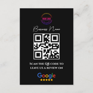 Tarjeta De Recepción Google Revisa el código de QR del enlace de califi