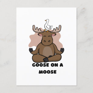 Tarjeta De Recepción Goose on the Moose Animal Funny
