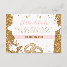 Tarjeta De Recepción Gorgeous - Gold Pink A Todos los detalles 2