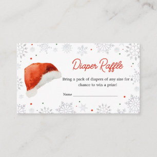 Tarjeta De Recepción Gorra de Santa Bebé Baby Shower Diaper Raffle