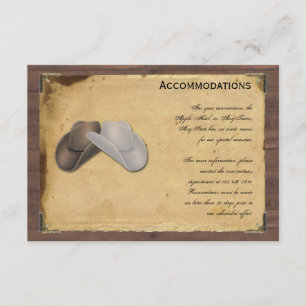 Tarjeta De Recepción Gorras rústicos de vaqueros Boda de alambre de púa