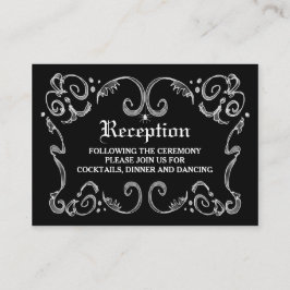 Tarjeta de recepción gótica de pergamino de Hallow
