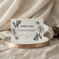 Gótico Diaper Raffle Baby Shower Tattoo Flores Roc