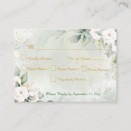 Tarjeta De Recepción Graceful Greenery Wedding RSVP