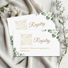 Tarjeta De Recepción Graceful Rustic Bridal Shower Invite with Eucalypt