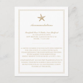 Tarjeta De Recepción Graceus Starfish | Alojamiento Boda