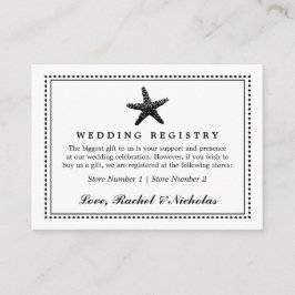 Tarjeta De Recepción Graceus Starfish Classic Black | Registro de regal