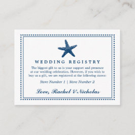 Tarjeta De Recepción Graceus Starfish | Registro de obsequios a Bodas