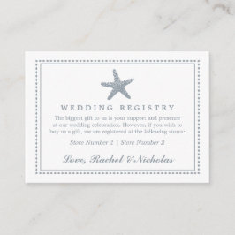 Tarjeta De Recepción Graceus Starfish | Registro de obsequios a Bodas