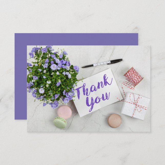 Tarjeta De Recepción Gracias (Anverso / Reverso)