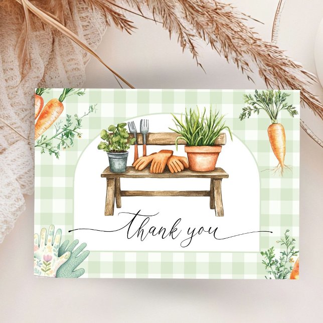 Tarjeta De Recepción Gracias a Baby Shower Flat de crecimiento local (Subido por el creador)