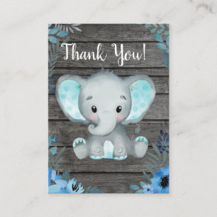 Tarjeta De Recepción Gracias Card Boy Elephant Shower