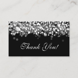 Tarjeta De Recepción Gracias Insertar Luces Plateadas