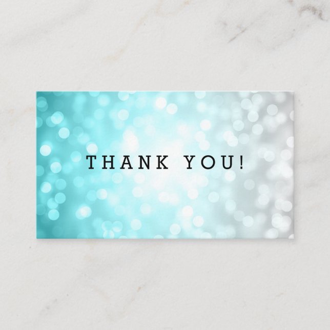 Tarjeta De Recepción Gracias Insertar Luces Purpurinas de Ombre de play (Anverso)