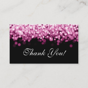 Tarjeta De Recepción Gracias Insertar Luces Rosadas