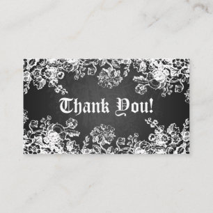 Tarjeta De Recepción Gracias insertar negro del Flourish del Victorian