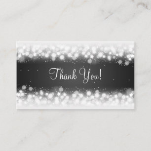 Tarjeta De Recepción Gracias insertar negro mágico de la chispa