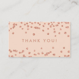 Tarjeta De Recepción Gracias Insertar Rosa Purpurina de oro Confetti Ru