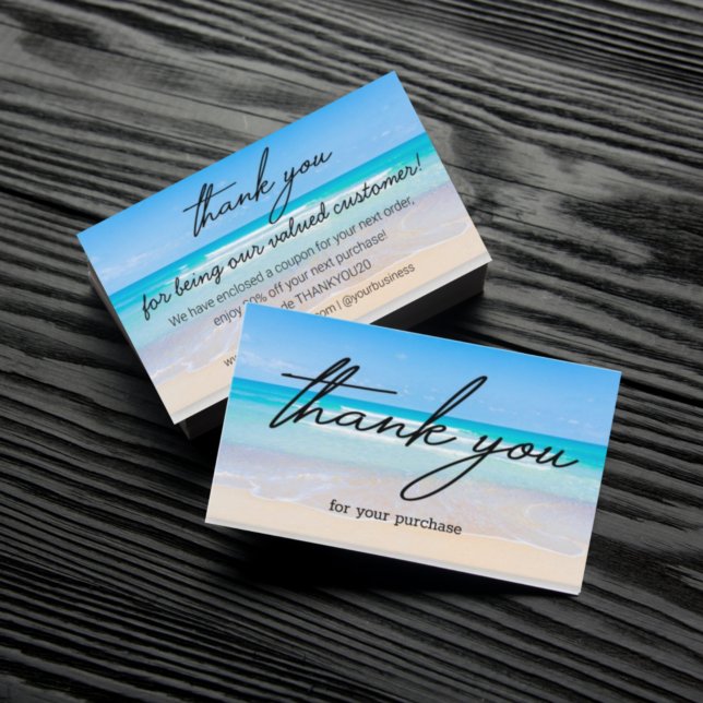 Tarjeta De Recepción gracias mar beach verano tropical business (Subido por el creador)