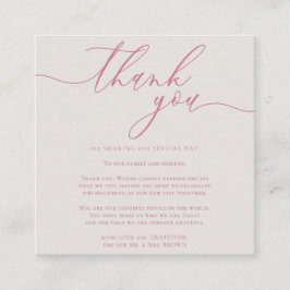 Tarjeta De Recepción Gracias por compartir día de la boda