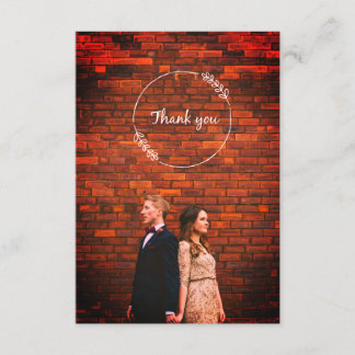 Tarjeta De Recepción Gracias Por Dejar La Foto En Forma Rústica