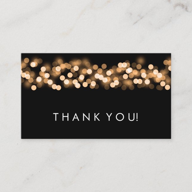 Tarjeta De Recepción Gracias por insertar oro Hollywood Glam (Anverso)